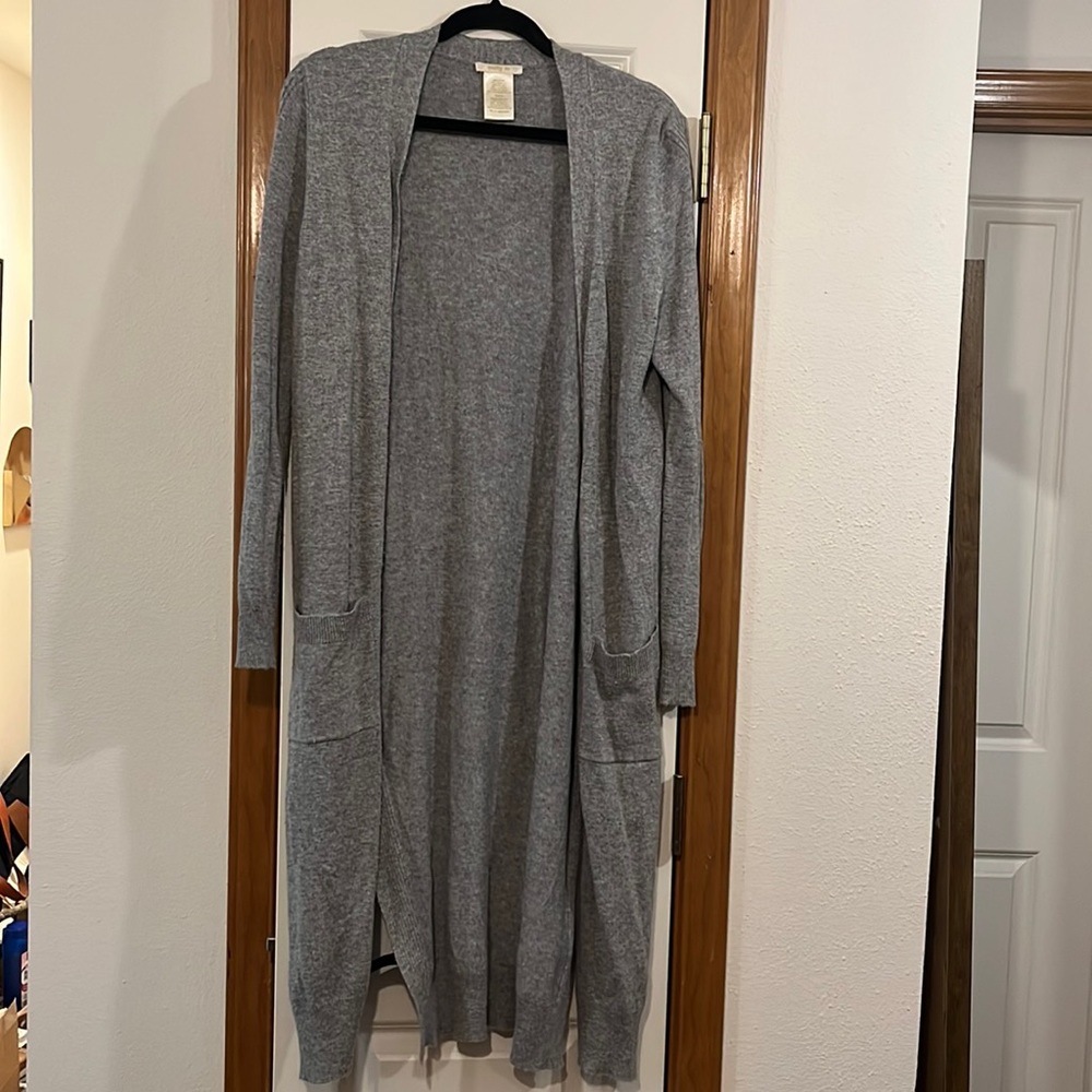 Gray Cardigan Duster size M
